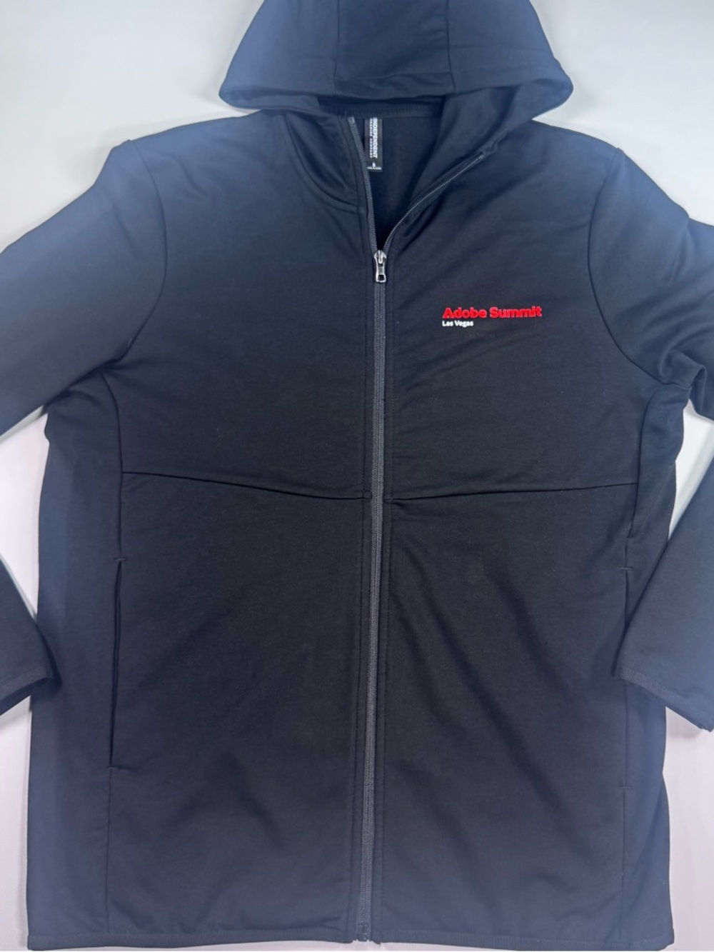 Independent Trading Company Med-Weight Hooded Full-Zip Jacket, Unisex, Black, S